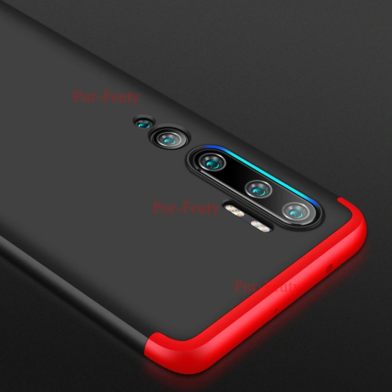 Чехол с полной защитой для Xiaomi mi Note 10 Роскошный чехол 3 в 1 жесткая задняя крышка из