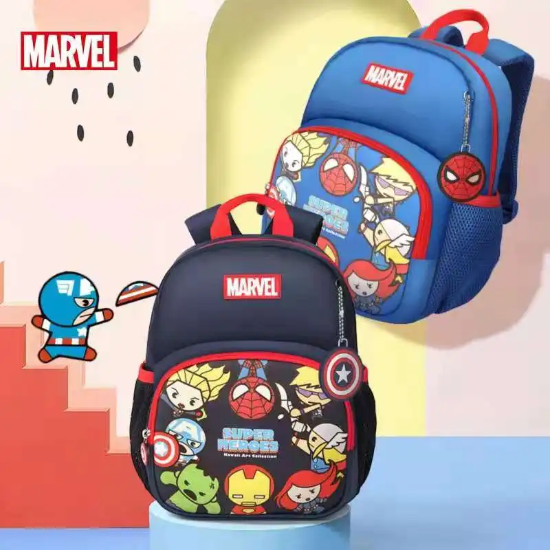 Ортопедический рюкзак для мальчиков, портфель на плечо для начальной школы, с принтом Marvel, для детей дошкольного возраста, Человек-паук, под...
