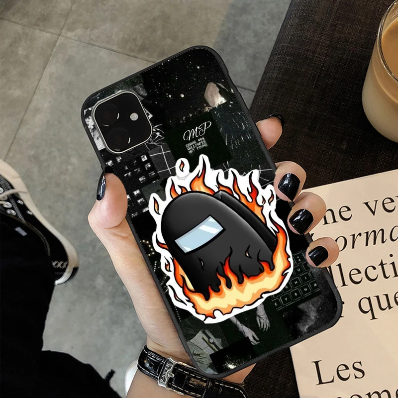 

Impostor Among Us crewmates Phone cases For iphone XR XS MAX SE 2020 6 6S 7 8 Plus 11 12 ProMax 12mini Trust no one TPU Coque