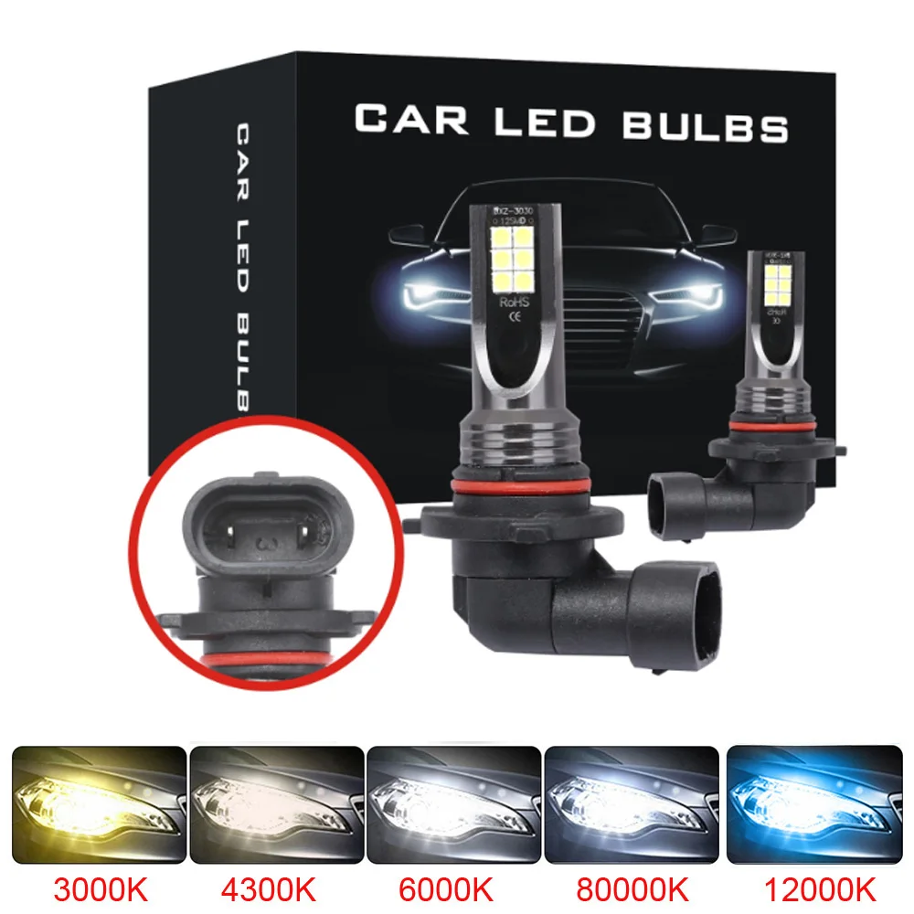 Мини светильник для мотоцикла 2 шт. H4 H7 светодиодный H11 9005 9006 лампа 3030 SMD 6000K 12 В