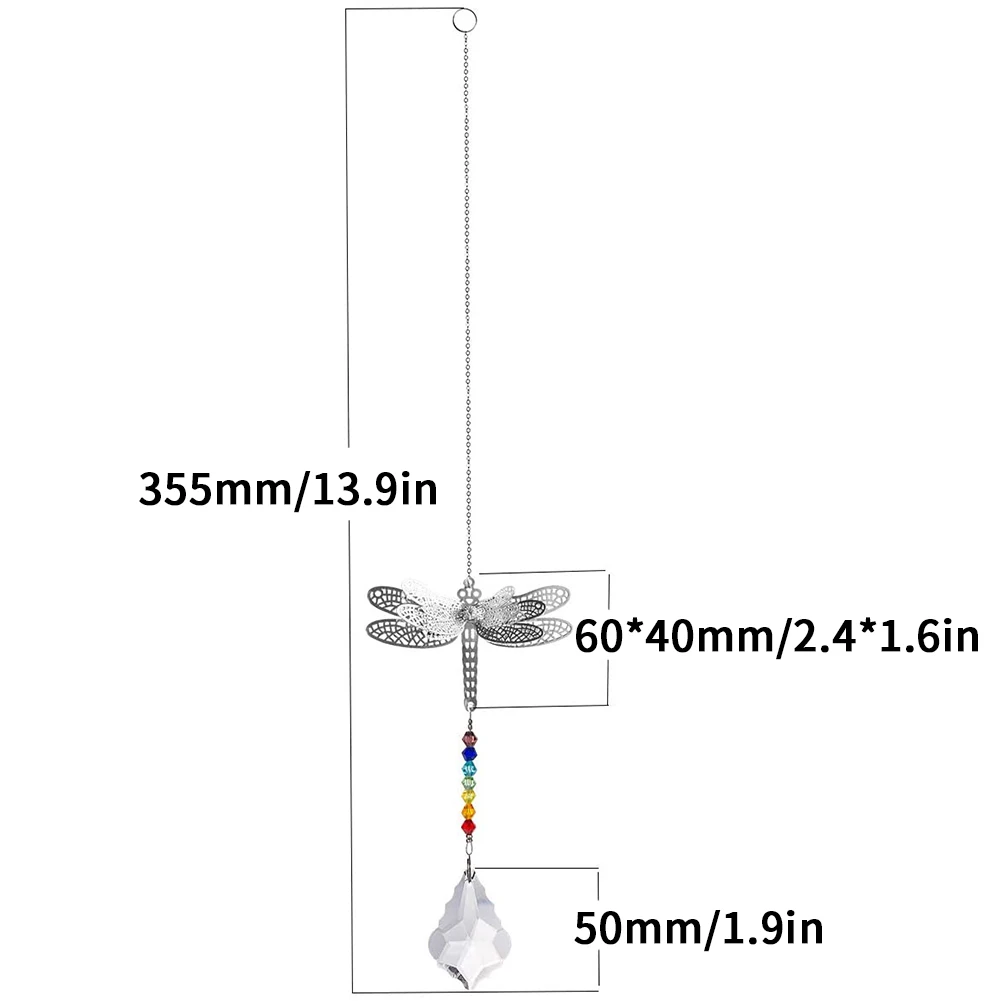 

Handcrafted Rainbow Glass Crystal Beads Chakras Garland Suncatcher Crystal Ball Pendant DIY Chandelier Center Part Decoration