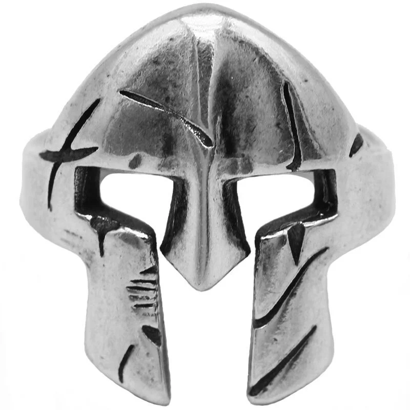 Leouerry винтажная спартанская маска Открытое кольцо Серебро S925 пробы