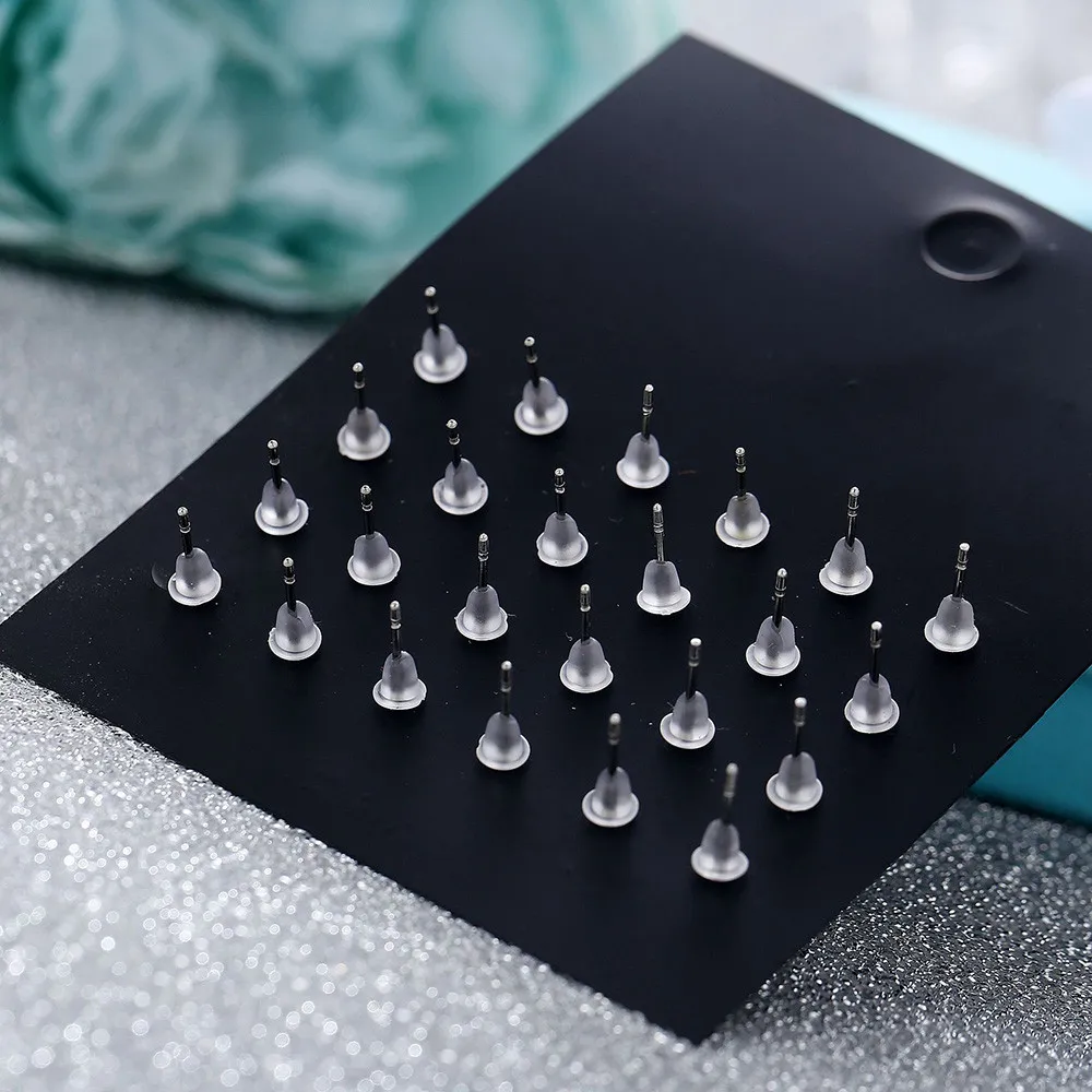 

12 Pairs Fashion Elegant Rhinestone Crystal Jewelry Ear Stud Earrings