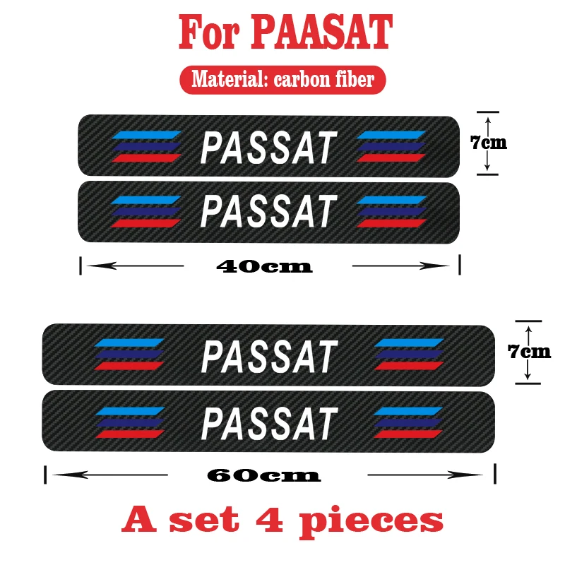 

Car Protector Door Sill Scuff Plate Decor Sticker For Volkswagen VW Tiguan MK2 Golf 7 Passat T-ROC Accessories