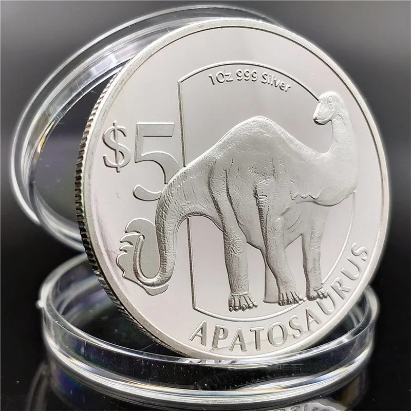 Памятные монеты с различными динозаврами памятные поделки Коллекционирование