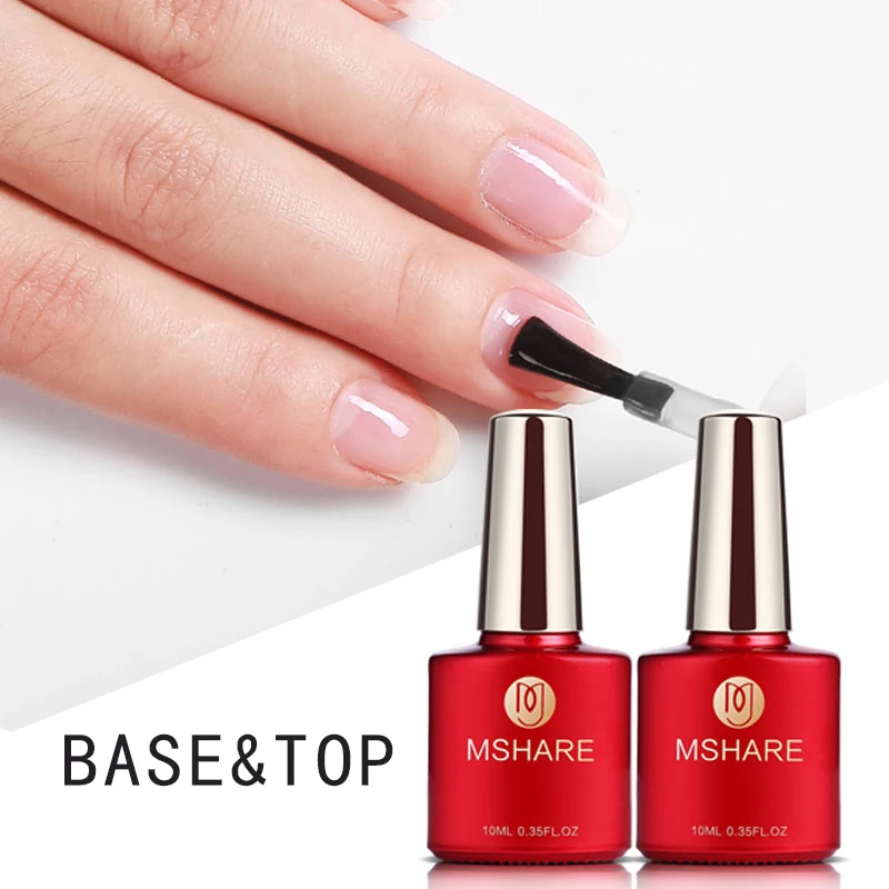 Гель лак для ногтей MSHARE ультраяркое и Базовое покрытие не вытирается