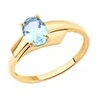 Кольцо SOKOLOV из золота с топазом, Золото, 375, Женское, Оригинальная продукция