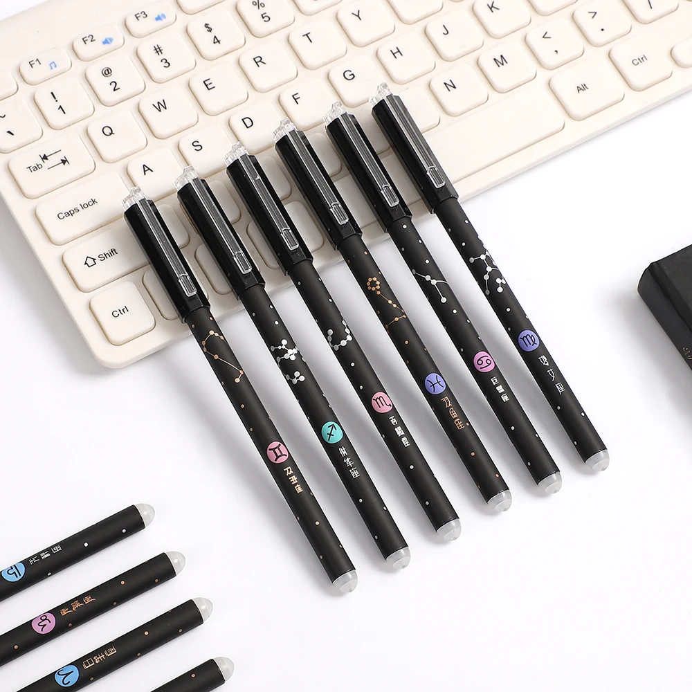 Ручка гелевая со стираемыми черными чернилами 12 шт./компл. 0 5 мм|Гелевые ручки| |