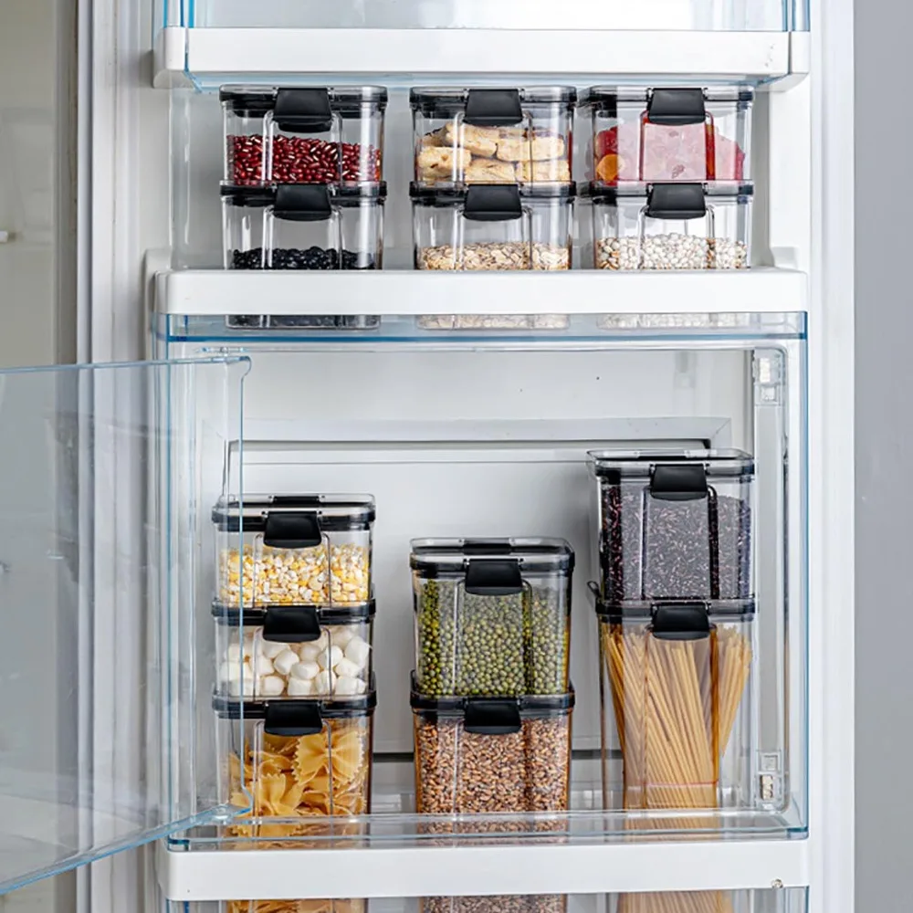 

460/700/1300/1800ML Multigrain Storage Tank Transparent Sealed Cans Food Storage Container Plastic Kitchen Noodle Box