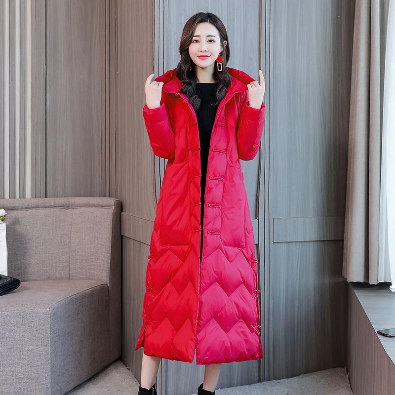 

Winter Coat Women Hooded Parkas Puffer Jacket Down Coats Jackets for Women 2021 Female Casual Long Clothes Manteau Femme HLY183