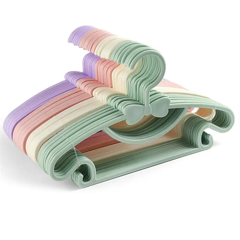 

10pcs/Lot Kids Clothes Hangers Portable Multifunction Hook Design Outdoor Clothes Drying Rack for Children Plastic Baby Hangers