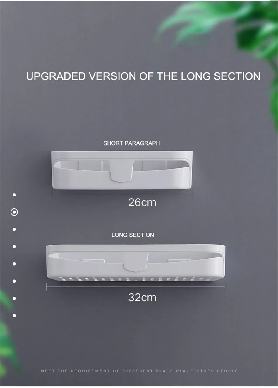 BAISPO Bathroom Seamless Corner Frame Free Punching Plastic Storage Rack Kitchen Bathroom Universal Storage Box Quickly Drain