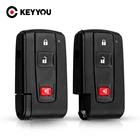 Чехол для дистанционного ключа KEYYOU, чехол для Toyota Prius 2004 2005 2006 2007 2008 2009 Corolla Verso Camry сбез лезвия, 2 + 1, 3 кнопки