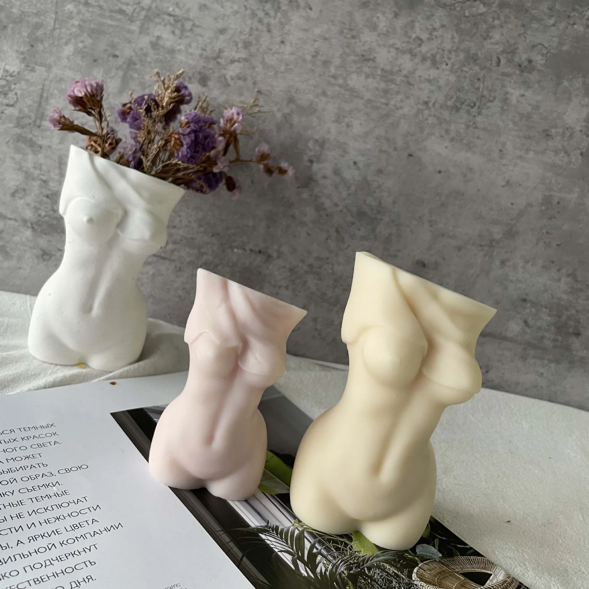 

Undressing Girl Candle Silicone Mold for Handmade Desktop Decoration Gypsum Epoxy Resin Aromatherapy Candle Silicone Mould