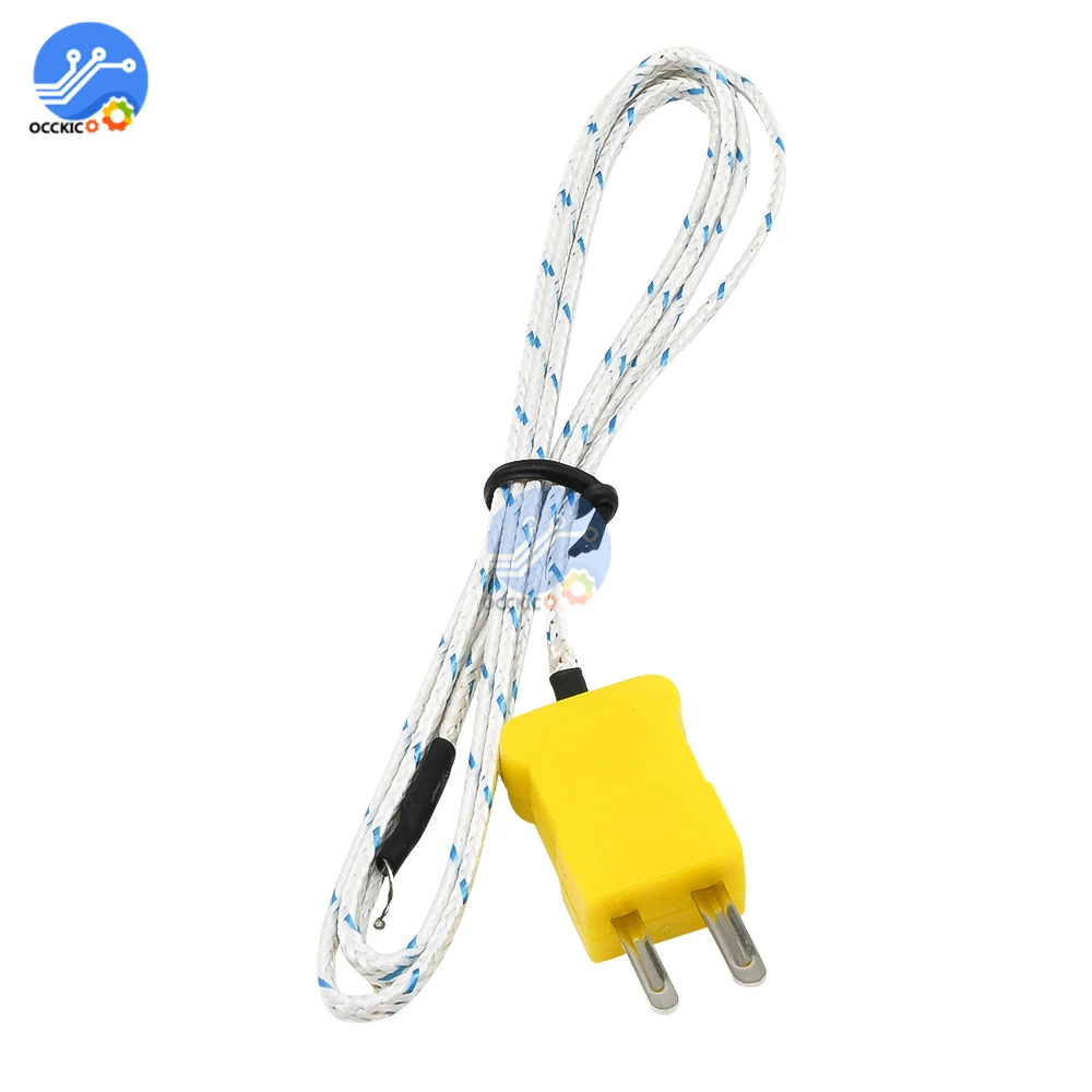 Термопара типа K с кабелем 1 м 100 см измерительный датчик температуры K-типа для