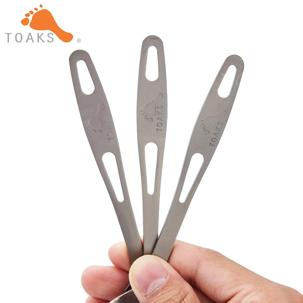 Набор столовых приборов TOAKS из титана комплект 3 предметов полуполированная