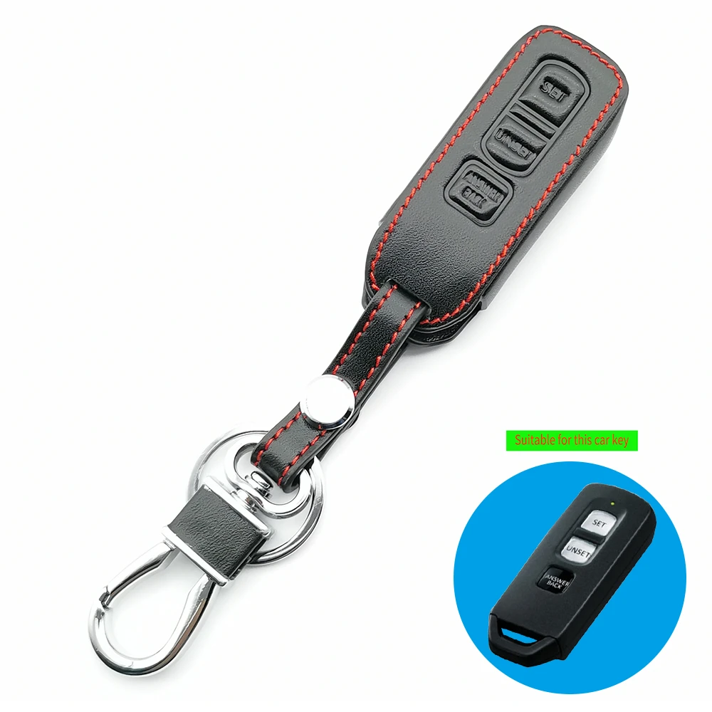 3 кнопки 100% кожа дистанционный ключ для двигателя чехол крышка брелок Honda Scoopy