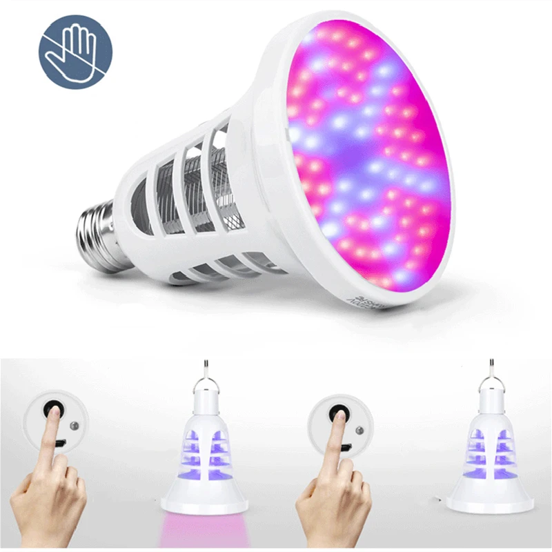 

Mosquito Killer 2-In-1 Bug Zapper Light Bulbs E27 Electric Mosquito Fly Killer 8W Mosquito UV Lamp Porch For Home Kitchen Garden
