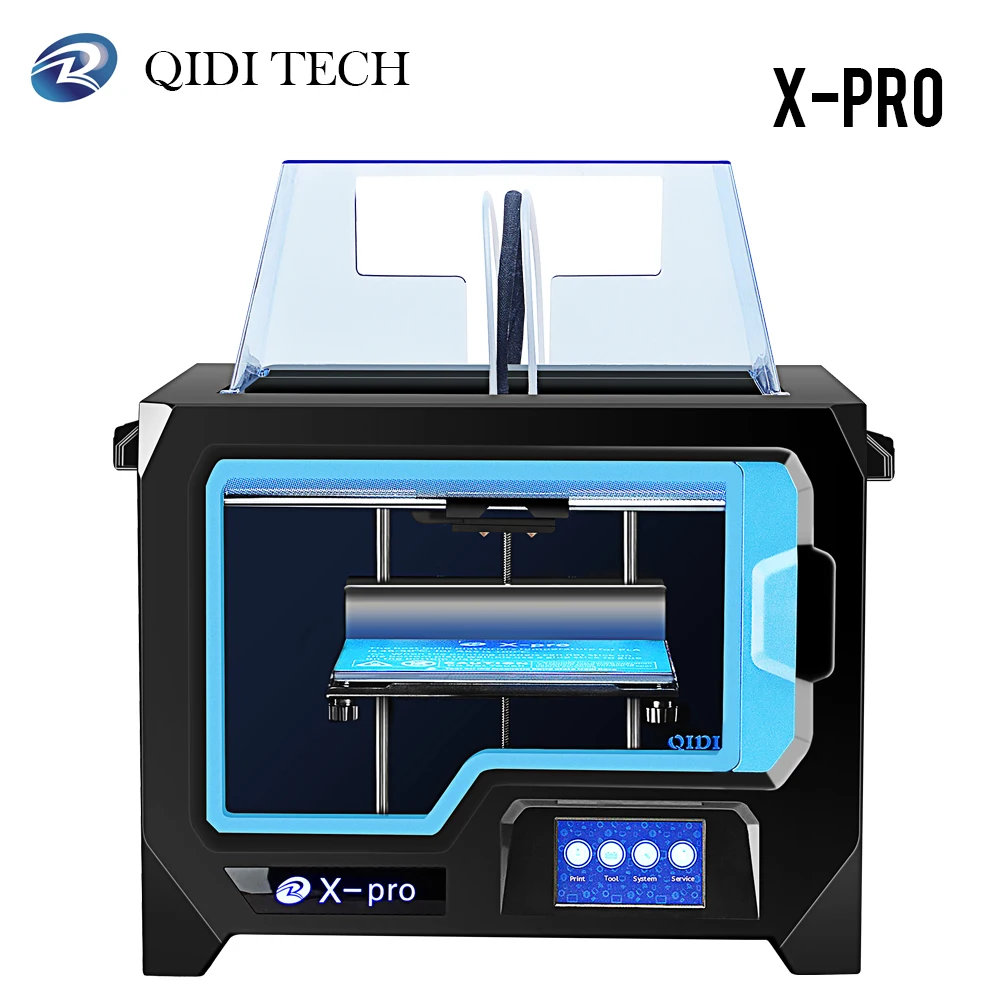 QIDI TECH X-Pro 3d принтер двойной экструдер с WiFi 4,3 дюймовый сенсорный экран с ABS, PLA, TPU