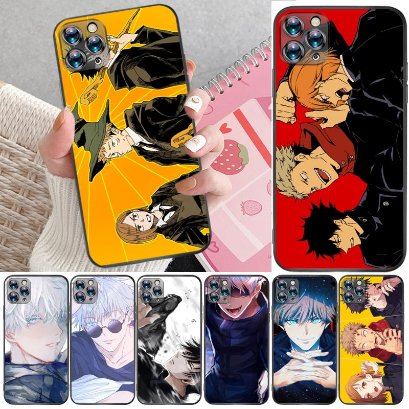

Jujutsu Kaisen Fushiguro Megumi Satoru Gojo Yuji Itadori Sukuna Phone Case For iPhone 11 Pro Max Coque Carcasa Cases