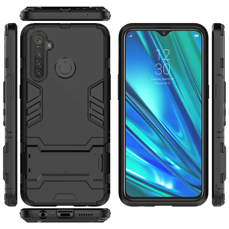 For Realme 5 Pro Case OPPO Armor Phone Silicone +Plastic Hard Back Cover Funda Capa | Мобильные телефоны и аксессуары