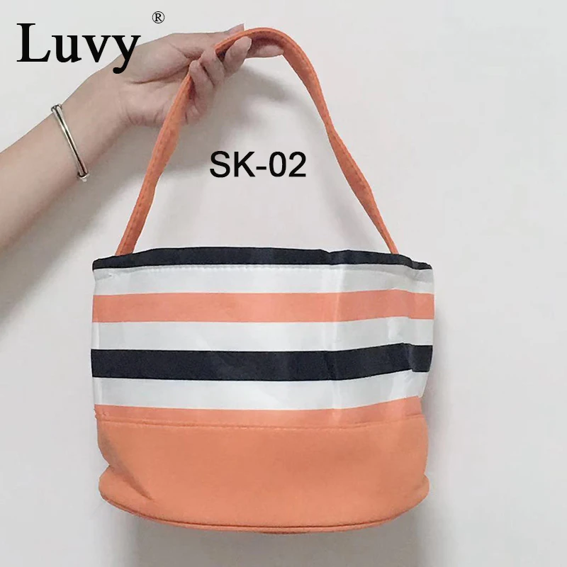 

Luvy 20pcs Halloween Bucket Canvas Tote Sack Party Decoration Santa Sacks Kids Candy Gift Trick or Treat Polka Dots Basket