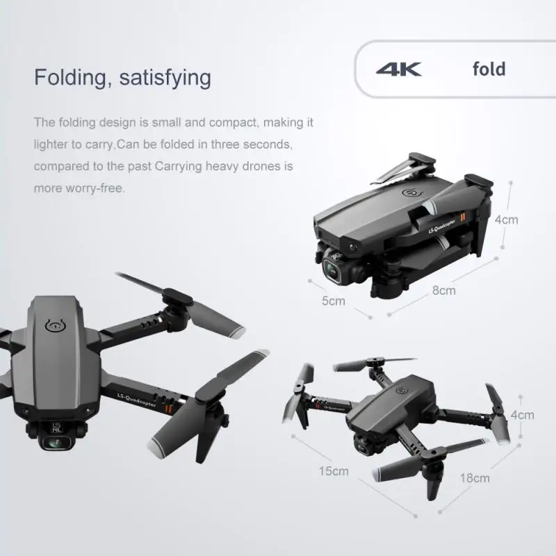 Дрон LSRC-XT6 2 камеры 4K 1080P HD WIFI FPV складной | Игрушки и хобби