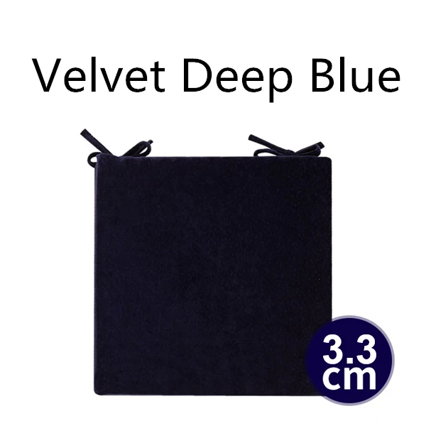 Velvet DeepBlue3.3cm PurenLatex 40*40/45*45 Таиланд натуральный латекс сиденье Подушка стул бедра Ортопедическая подушка сиденье латексные коврики защита от копчика - Цвет: Velvet DeepBlue3.3cm