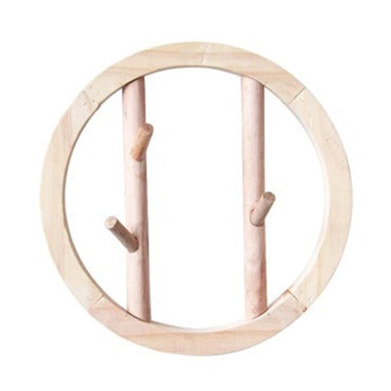 

Solid Wood Round Wall Hanging Clothes Hook Decorative Crochet Nordic Wooden Cloth Holder Organizer Coat Rack Hangers