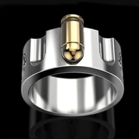 golden bullet lighter mens ring creative guy ring jewelry accessories 2022 jewelry punk style hot sale jewelry whole sale