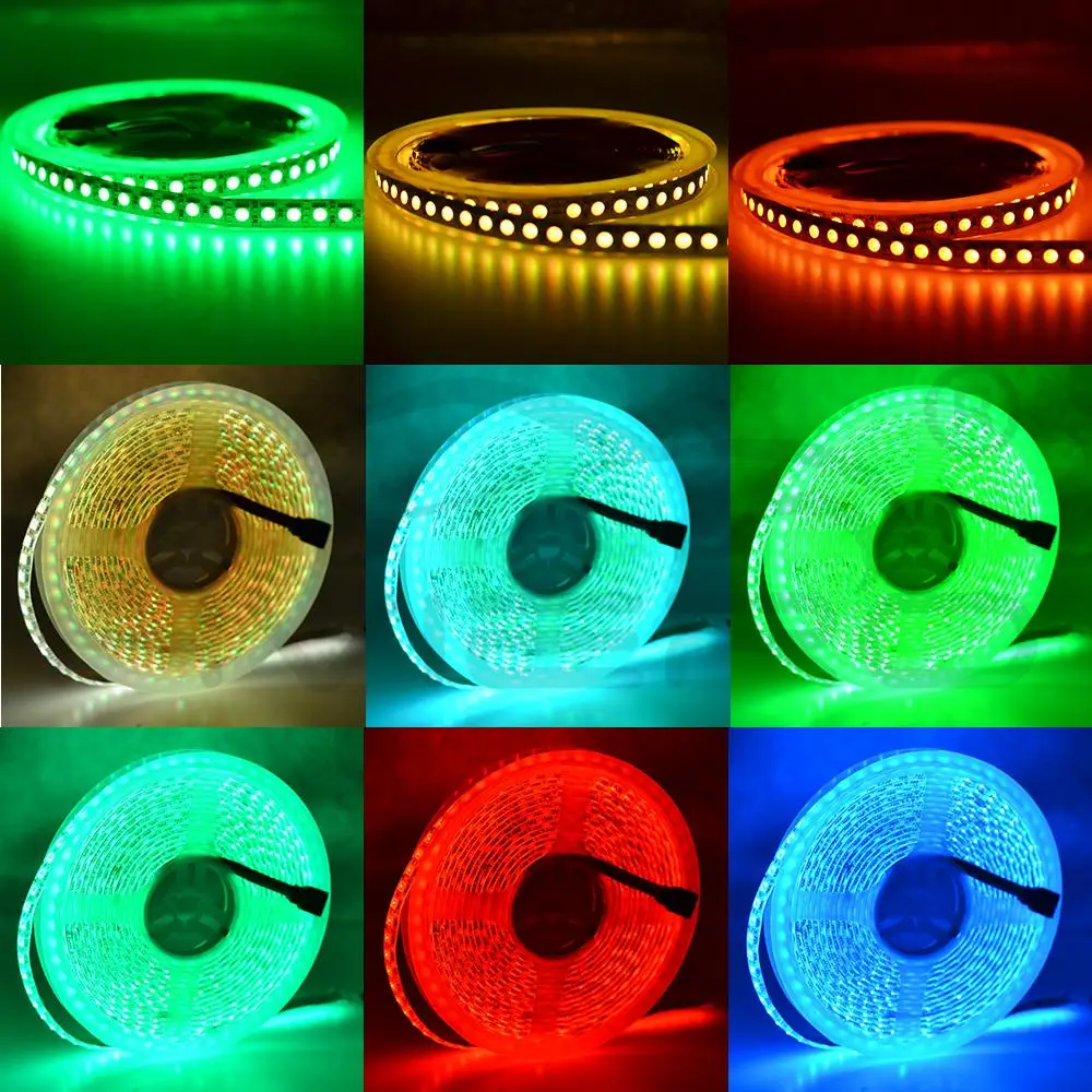 Светодиодная лента RGB водонепроницаемая 5050 5 м 600LED Домашний Светильник гибкая