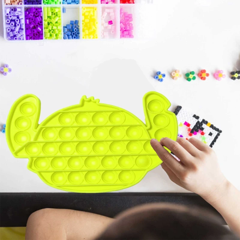 

1Pc Kawaii Anime Stitch Desktop Toy For Children Adult Squeeze Bubbles Push Toys for Autism Stress Relief Special Needs