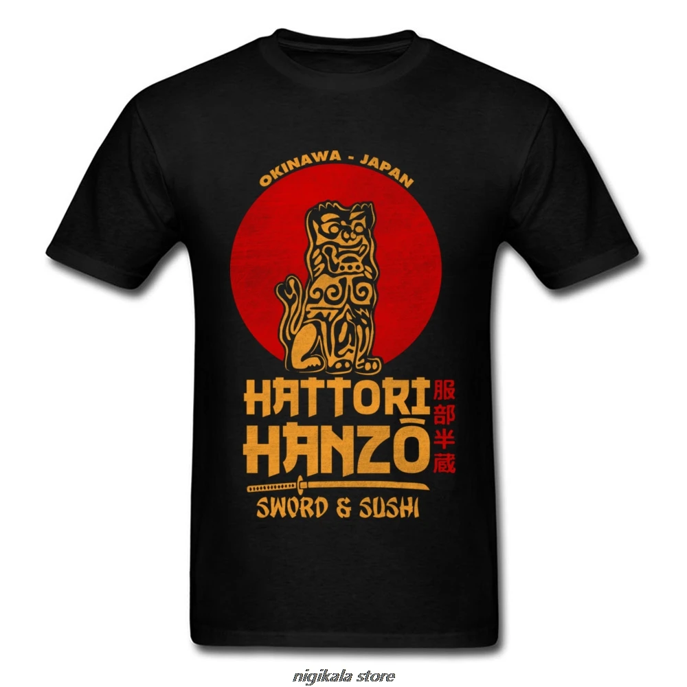 Хлопок, ткань, мужские футболки с коротким рукавом Hattori Hanzo, повседневные футболки, новейший дизайн, толстовки с круглым вырезом, Прямая поставка