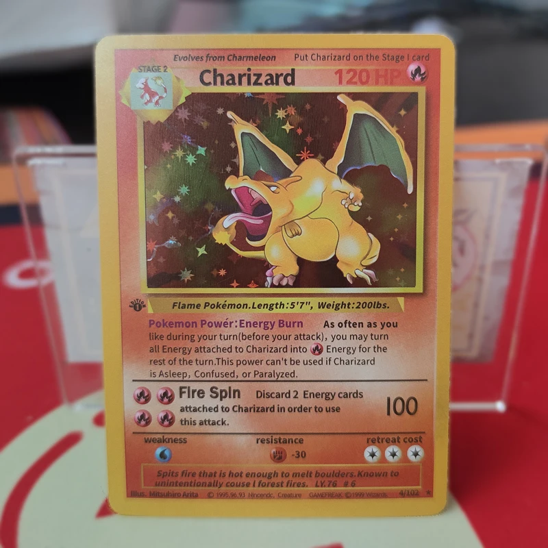 10 шт. + 1 Новый 1996 лет DIY Pokemon флэш карты Чаризард Blastoise Venusaur Ninetales Мьюту запдоса
