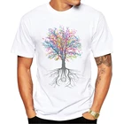 Мужская футболка с надписью Notes Grow On Trees, 100% хлопок, Дизайнерские повседневные топы в хипстерском стиле с вырезом лодочкой, мужские футболки, забавная классная футболка