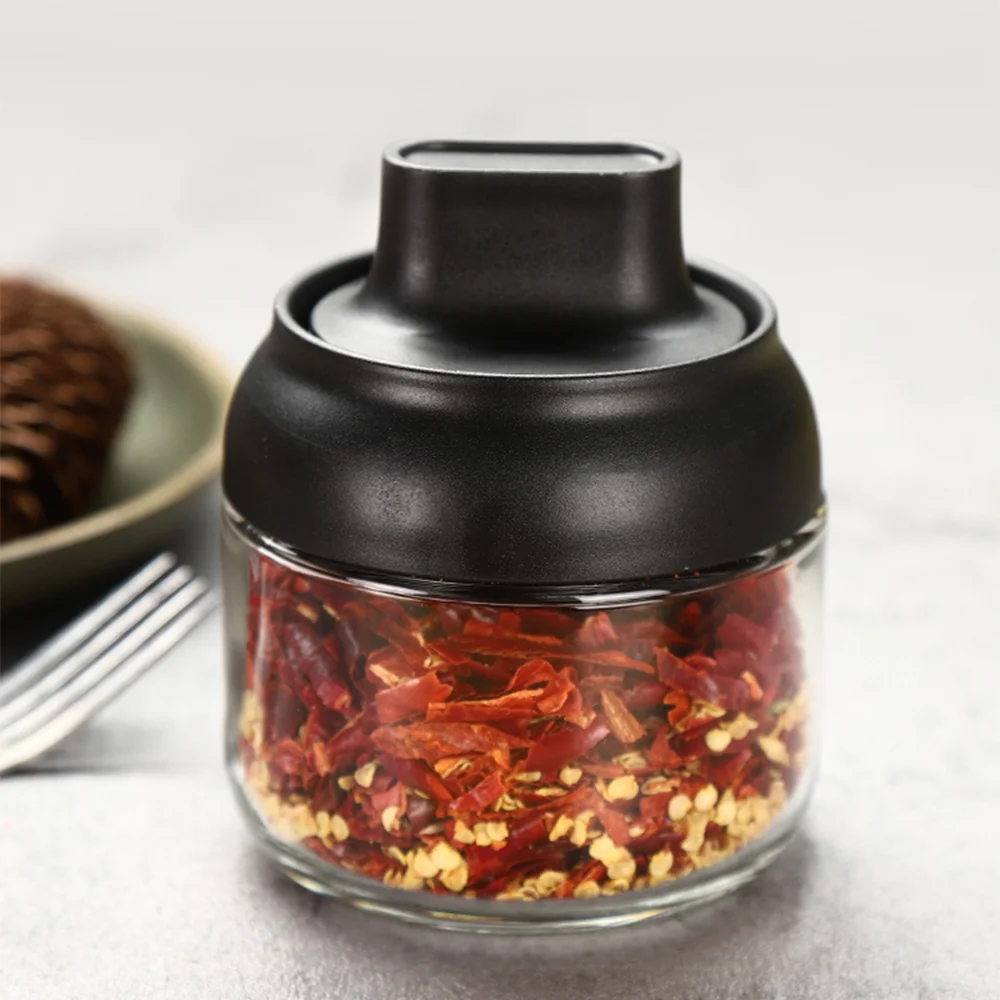 

Kitchen seasoning bottle, salt shaker, storage jar, spoon cover, integrated multifunctional seasoning jar seasoning tool