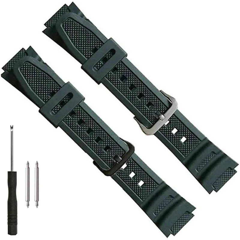 PU резиновый ремешок для наручных часов объектива с оптическими зумом Casio AE 1000W AQ