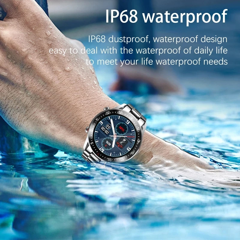 lige 2021 new steel band smart watch men heart rate ip68 waterproof full touch screen luxury smartwatch mens for xiaomi huawei free global shipping