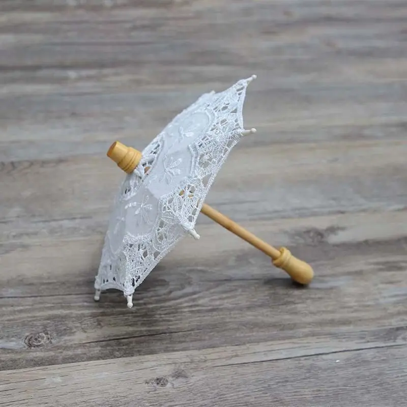 

Newborn Baby Photography Props Embroidery Lace Umbrella Toy Infant Shooting Prop Dropshipping