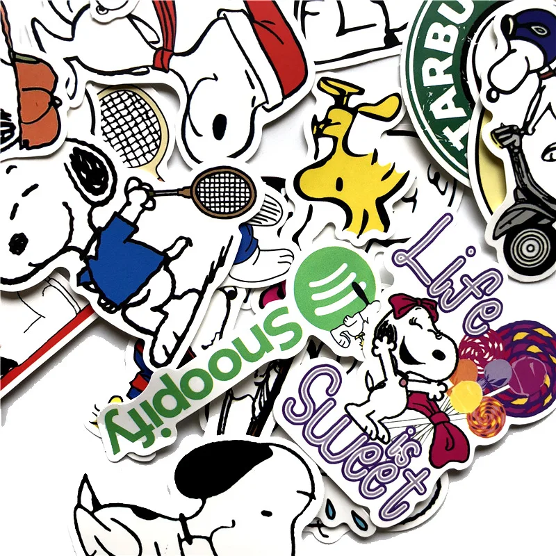 62 шт. чехол для путешествий с рисунком Snoopies наклейки на ноутбук Macbook скейтборды