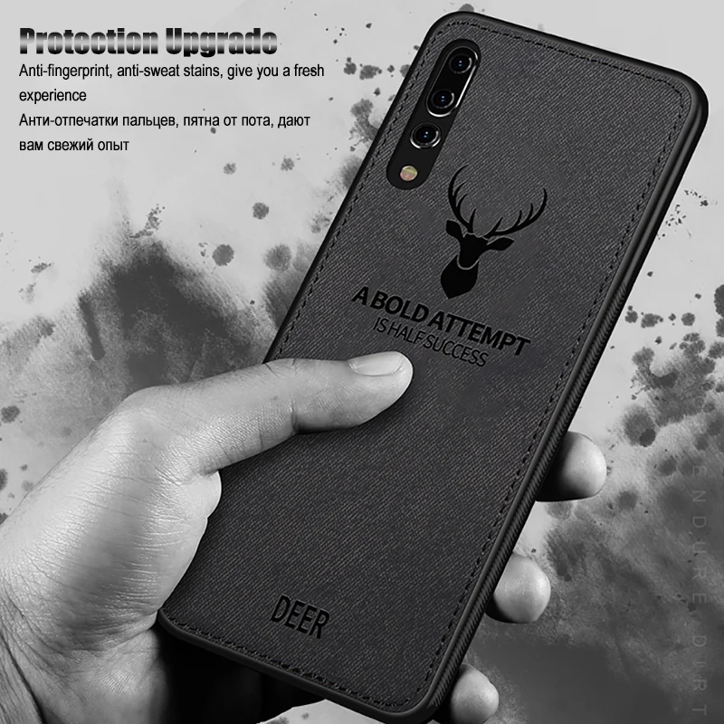 cloth deer phone case for huawei mate 10 20 30 40 pro p20 p30 p40 pro honor 10 lite 10i 20 v30 nova 7 shockproof silicone cover free global shipping