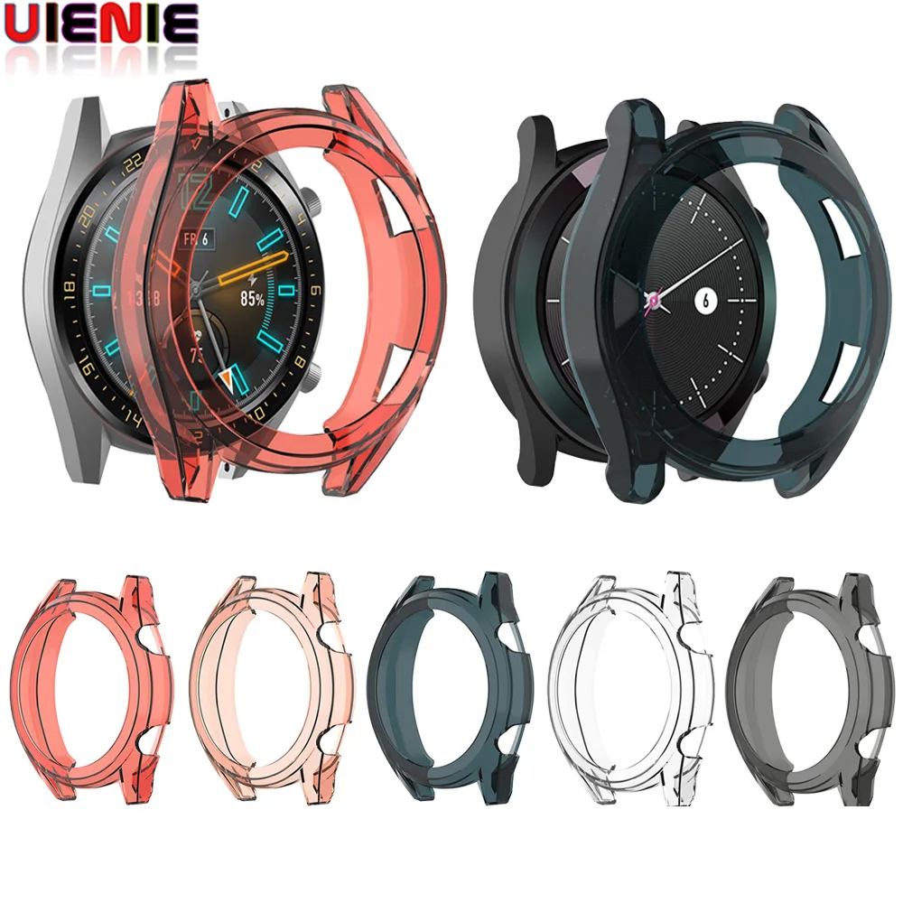 ТПУ Тонкий Смарт-часы защитный чехол для huawei Watch GT Active/элегантная оправа против царапин оболочки Smartwatch аксессуары