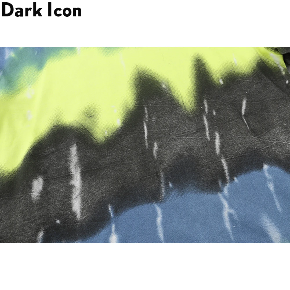 Свитшот мужской с лазерной завязкой Dark Icon уличная одежда свободного покроя в