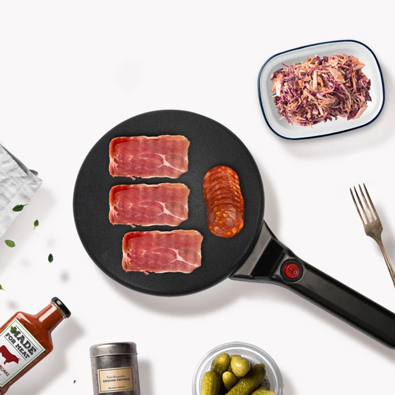 Электрическая сковорода для приготовления блинов и пиццы 20 см | Дом сад