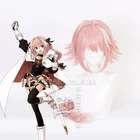 Парик новое поступление парик для косплея из игры Fate Apocryph Astolfo Длинные розовые термостойкие синтетические волосы парик для косплея на Хэллоуин