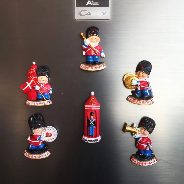 

QIQIPP Royal Honor Guards at the Royal Palace Square in Copenhagen, Denmark souvenirs magnetic refrigerator