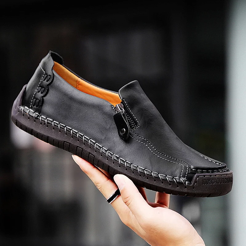

Men Fashion Sneakers Men Shoes Leather Shoes Casual Men Shoes Male Leather Shoes Slip on Men Loafers Big Size 48