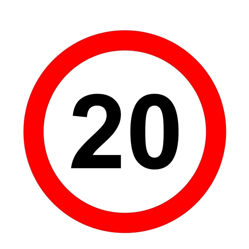 

Dawasaru Warning 20 Mph Speed Car Sticker Cover Scratch Sunscreen Decal Motorcycle Auto Accessories Decoration PVC,12cm*12cm