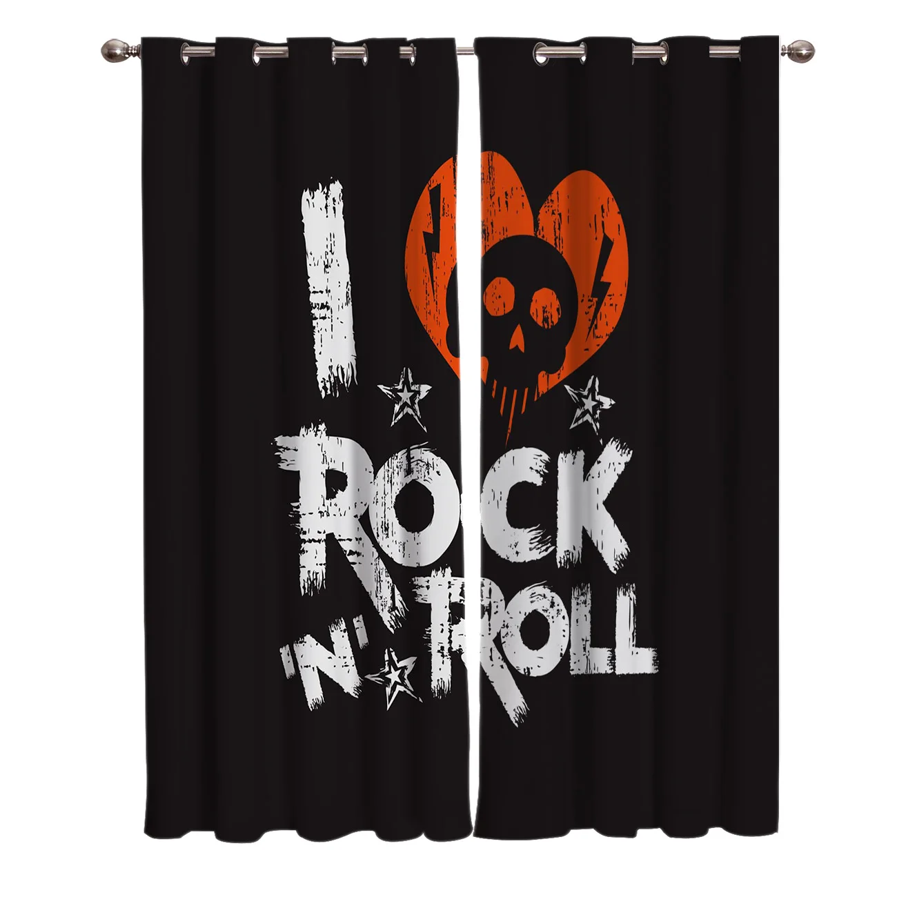 I Love Rock N Roll занавески на окна в стиле ретро для вечеринки декоративные шторы