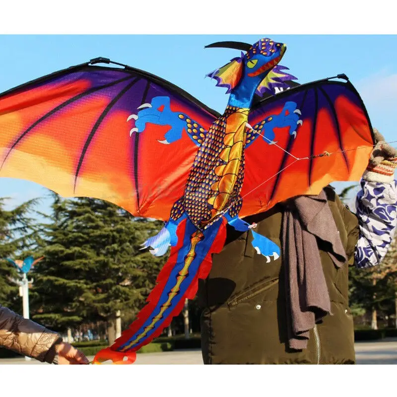 Large Classical 3D Flying Dinosaur Kite Single Line With Tail 140*120cm Outdoor Kids Play Toy | Дом и сад